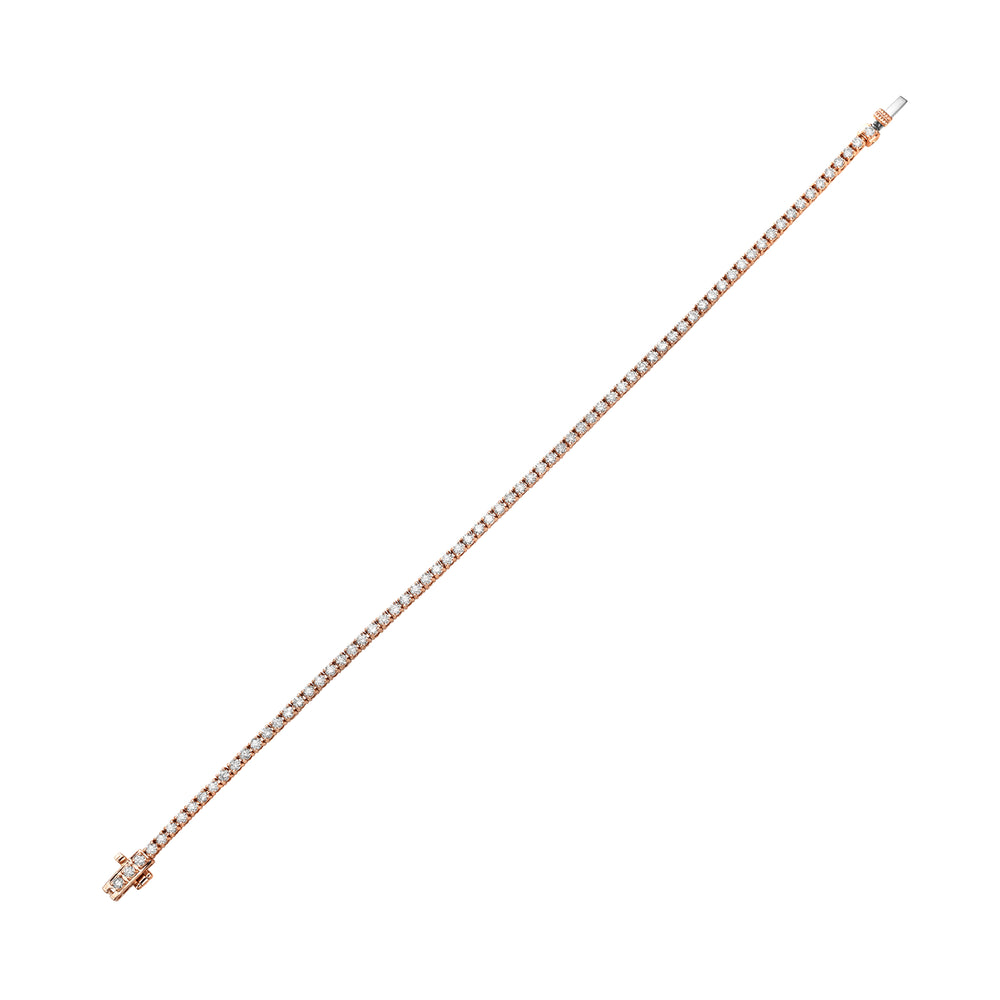 14k Rose Gold Diamond Channel Set Beautiful Tennis Bracelet For Her