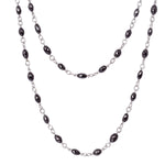 18K White Gold Faceted Ice Diamond Beaded Rope Lariat Long Necklace For Wedding Gifts