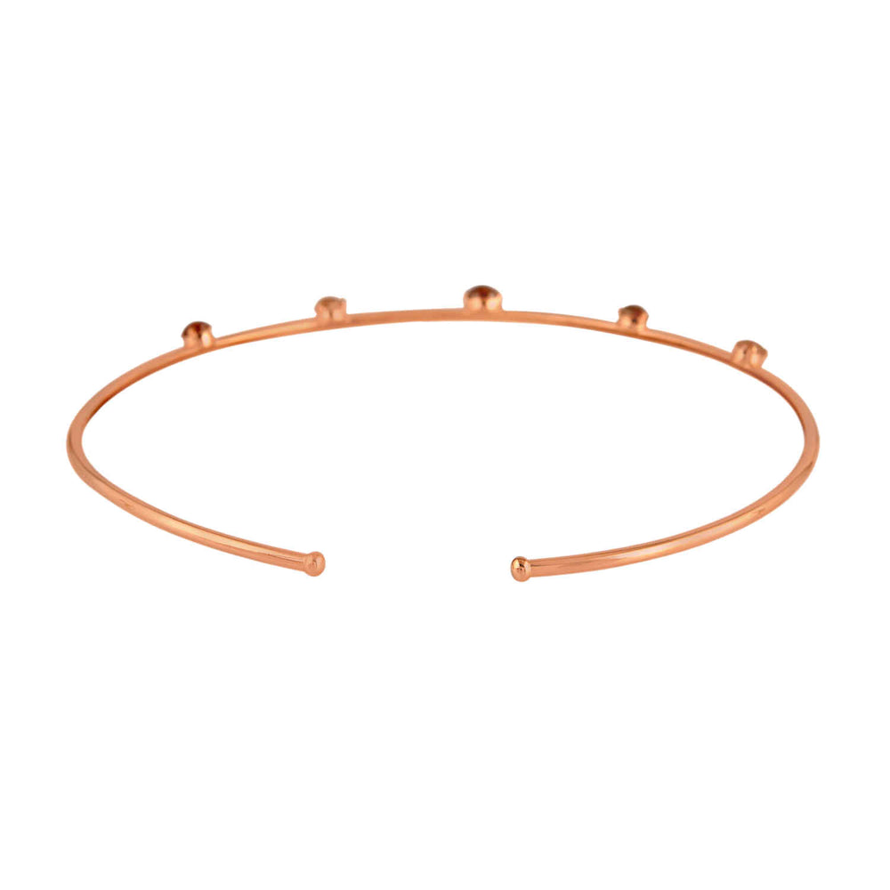 18K Rose Gold Open Cuff Choker Necklace Prong Pear Ice Diamond For Women's