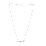 18K White Gold Prong Natural Baguette Diamond Choker Necklace For Anniversary Gifts