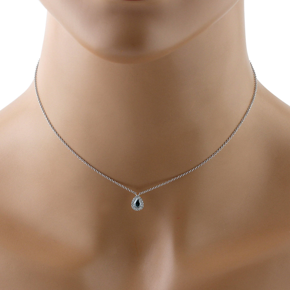 Colored Ice Diamond Handmade Princess Necklace In 18K White Gold