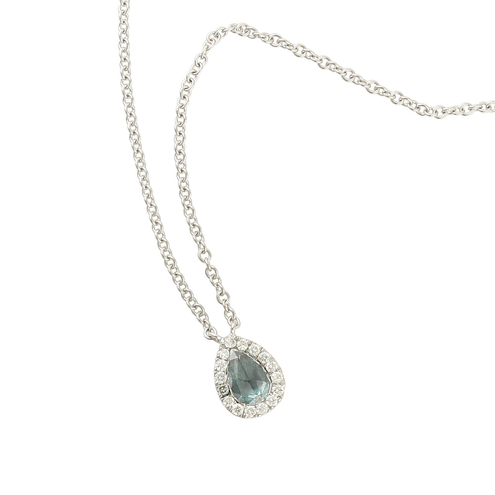 Colored Ice Diamond Handmade Princess Necklace In 18K White Gold