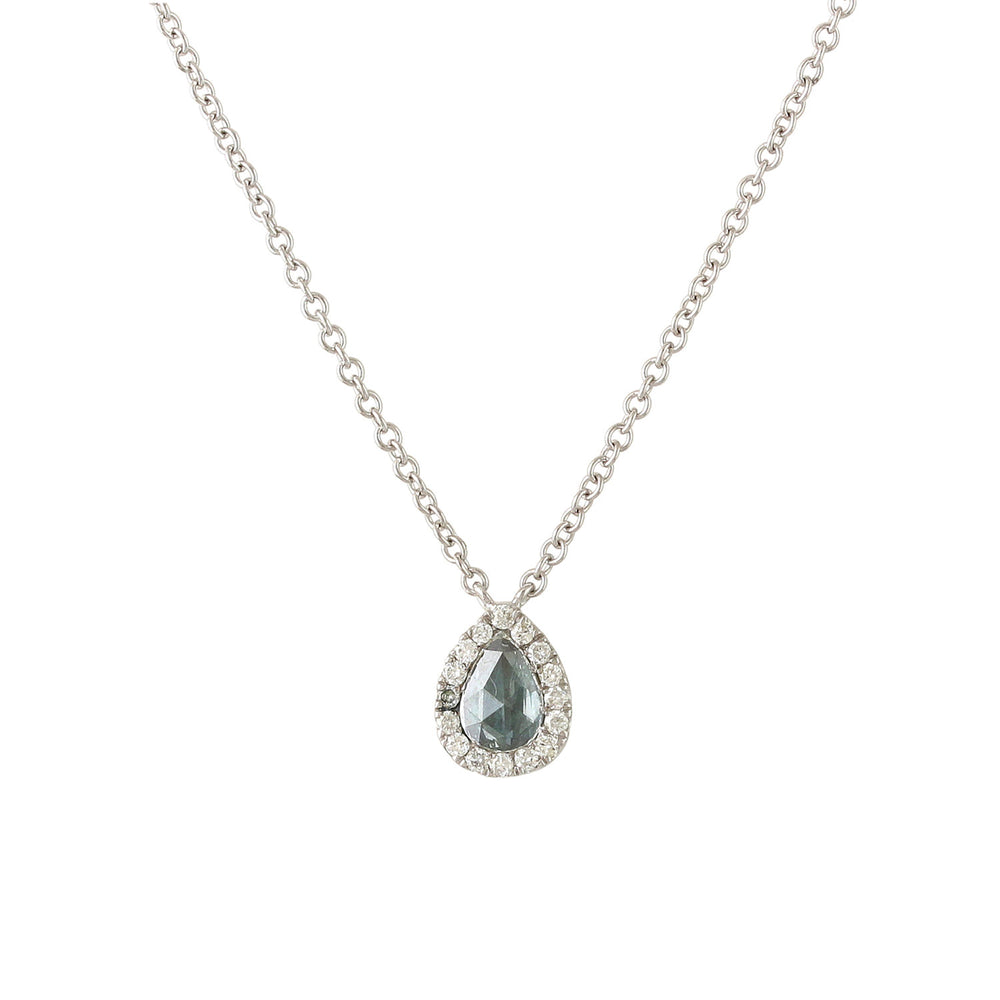 Colored Ice Diamond Handmade Princess Necklace In 18K White Gold