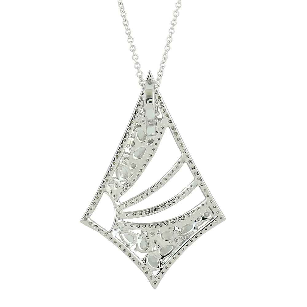 Rose Cut Diamond Choker Necklace in 18K White Gold – Designer Fine Jewelry