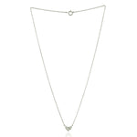 Natural Diamond Dainty Heart 14k White Gold Necklace