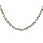 14K White Gold Pave Natural Diamond Tennis Design Choker Necklace