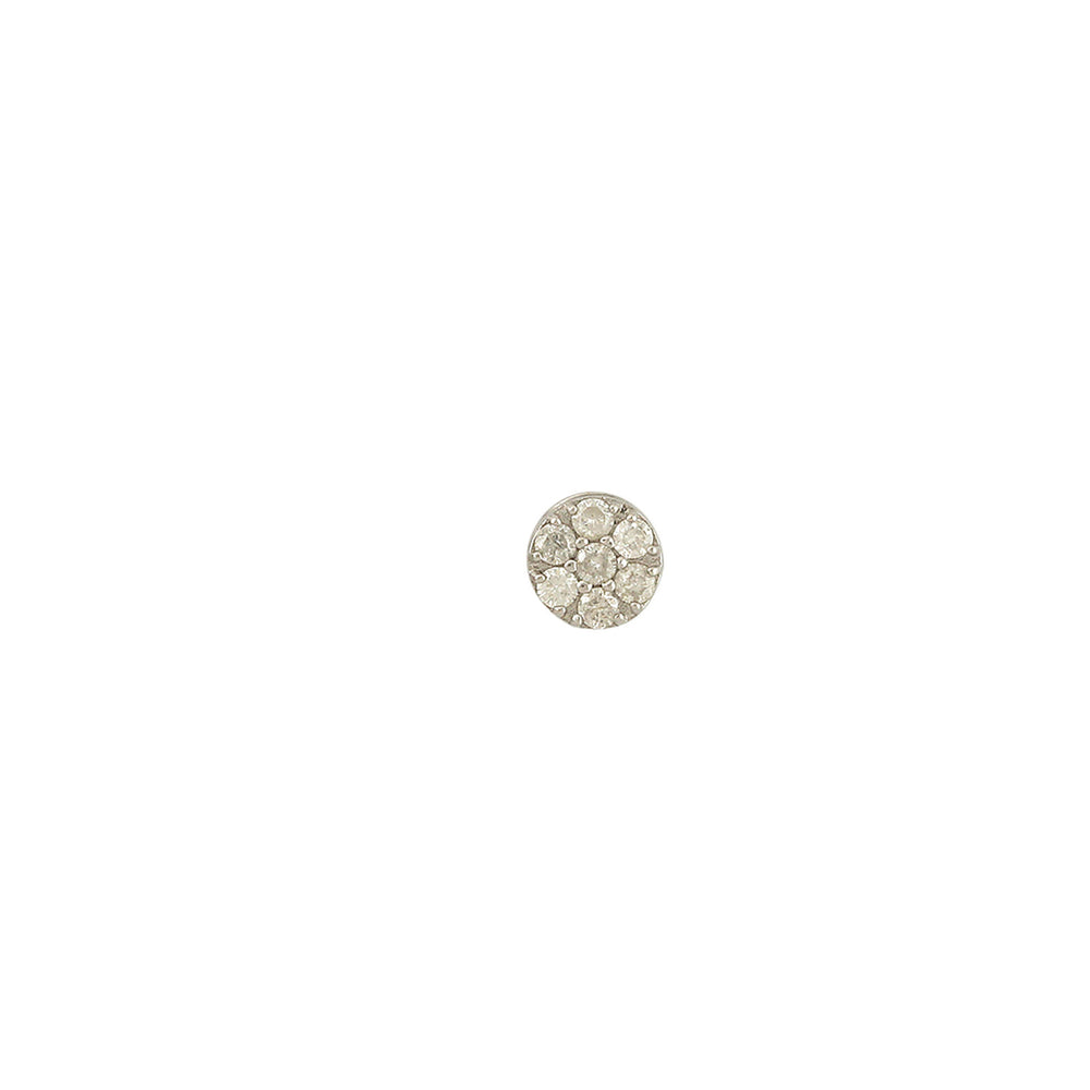 Pave Diamond Round Designer Charm Pendant Jewelry In 18k White Gold