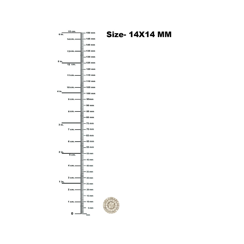 Pave Diamond Round Designer Charm Pendant Jewelry In 18k White Gold