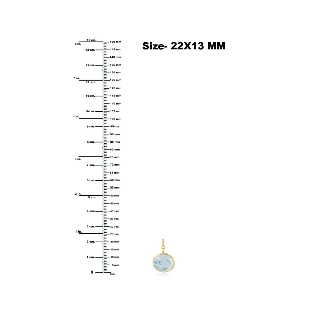 Rainbow Moonstone In 18k Solid Yellow Gold Charm Jewelry Gift