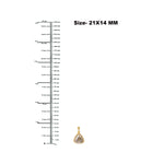 18K Yellow Gold Triangle Natural Ice Diamond Charm Jewelry For Her