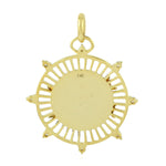 Natural Diamond Arrow And Star Charm Pendant In 14K Yellow Gold