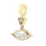 Marquise Cut Diamond 18k Yellow Dainty 18k Gold Dainty Charm