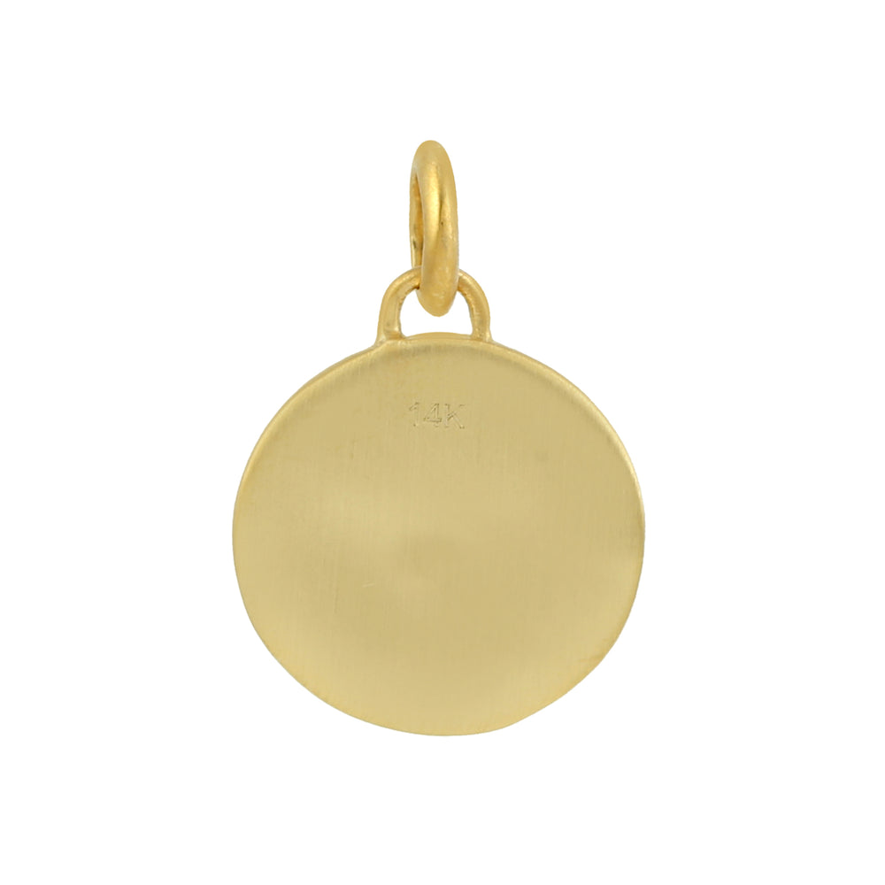 Natural Diamond In 14k Yellow Gold Hummingbirds Charm Enamel Jewelry