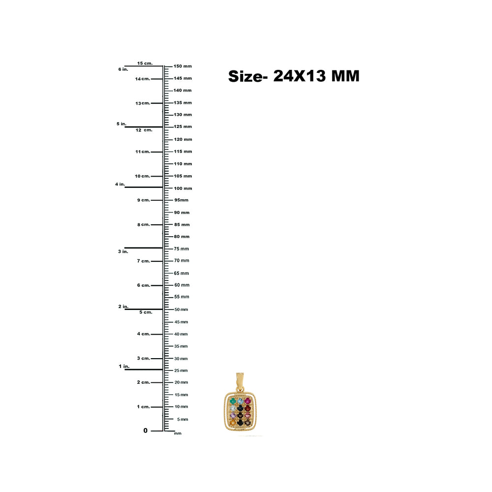 Handmade Designer Charm Pendant with Multiple Gemstones in 14k Yellow Gold – Colorful Fine Jewelry Gift