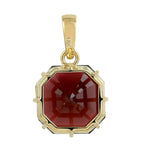 Octagon Pink Tourmaline Gemstone Designer Pendant In 18K Yellow Gold