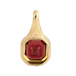 Pink Octagon Tourmaline Gemstone 18K Yellow Gold Beautiful Pendant Jewelry