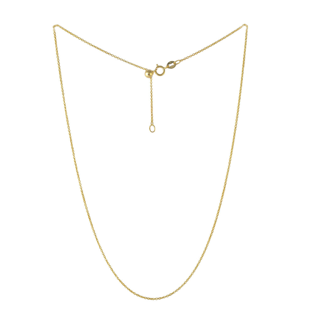 18K Yellow Gold Cable Chain Design Jewelry For Gifts