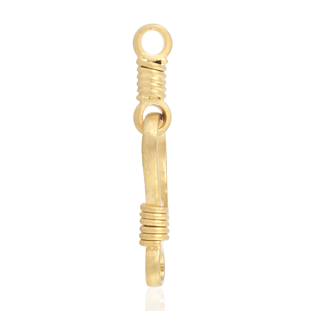 Handcrafted 18K Yellow Gold Hook Clasp Connector