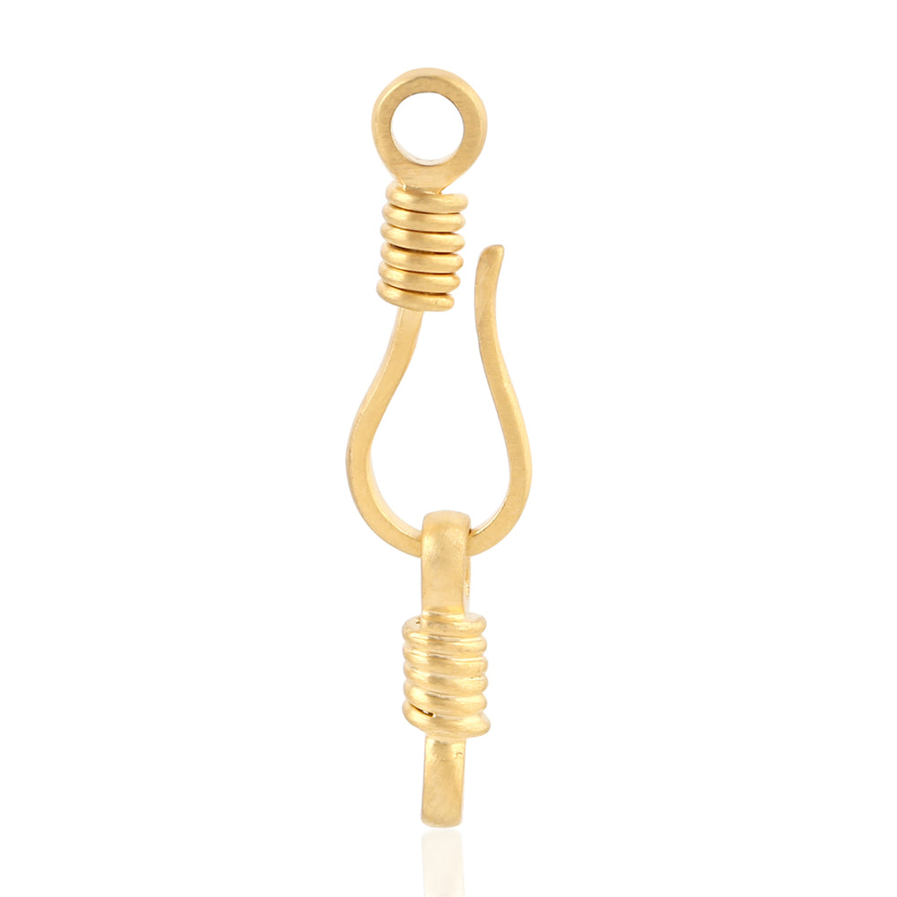 Handcrafted 18K Yellow Gold Hook Clasp Connector