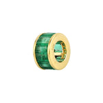 Baguette Emerald Gemstone Channel Set Finding 14K Yellow Gold Jewelry For Unisex