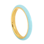 14k Yellow Gold Enamel Band Ring Jewelry For Gift