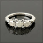 Natural Ice Diamond Beautiful Ring jewelry In 18k White Gold Handmade Jewelry