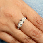 Natural Ice Diamond Beautiful Ring jewelry In 18k White Gold Handmade Jewelry