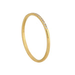 Natural Diamond Pave 18K Yellow Gold Band Ring Jewelry For Gifts