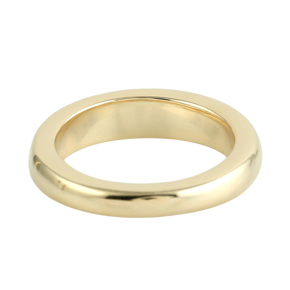 Oval Emerald & Diamond Three-Stone Ring in 18K Yellow Gold