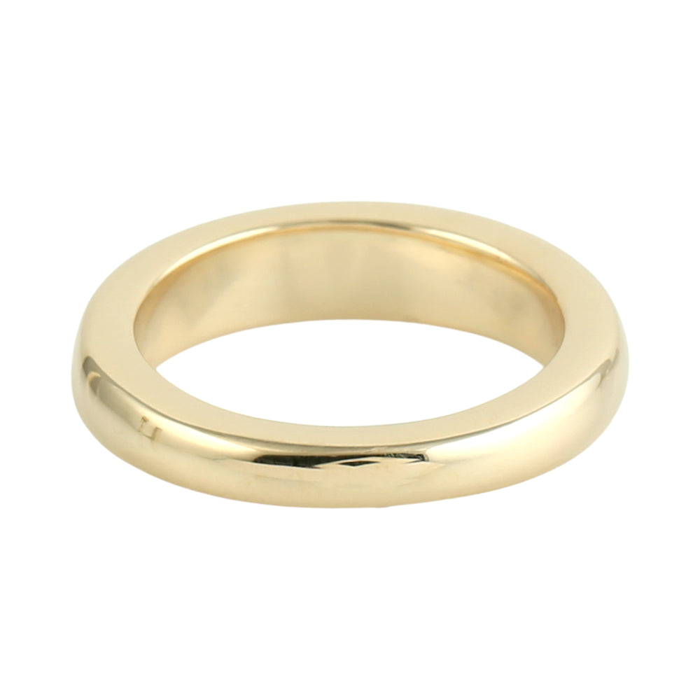 Oval Emerald & Diamond Three-Stone Ring in 18K Yellow Gold