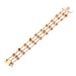 18K Rose Gold Prong Natural Ice Diamond Fixed And Flexible Designer Bracelet For Wedding