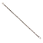 18K White Gold Pave Diamond Tennis Design Fixed & Flexible Bracelet