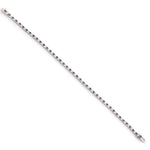 Blue Sapphire & Diamond Delicate Tennis Bracelet In 18k White Gold For Her