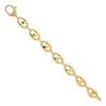 14K Yellow Gold Pave Diamond Link Chain Designer Bracelet Jewelry For Gifts