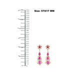 Slice Ruby Prong Natural Baguette Diamond Antique Dangler Made In 18K Rose Gold Sale