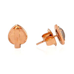 Natural Pear Cut Ice Diamond Drop Stud Earrings In 18K Rose Gold For Gifts