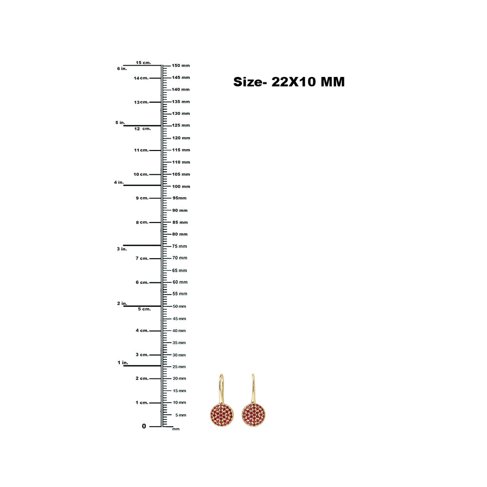 Ruby Gemstone Ear Hook Earrings in 10k Yellow Gold – Minimalist Fine Jewelry