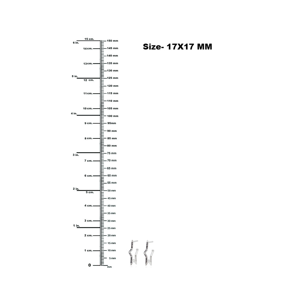 Micro Pave Diamond Star Dangle Earrings In 14K White Gold