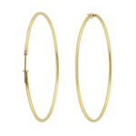 18k Solid Yellow Gold Big Hoop Ear Jewelry