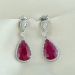 Natural Ruby Pave Diamond Handmade 18k White Gold Gemstone Beautiful Jewelry