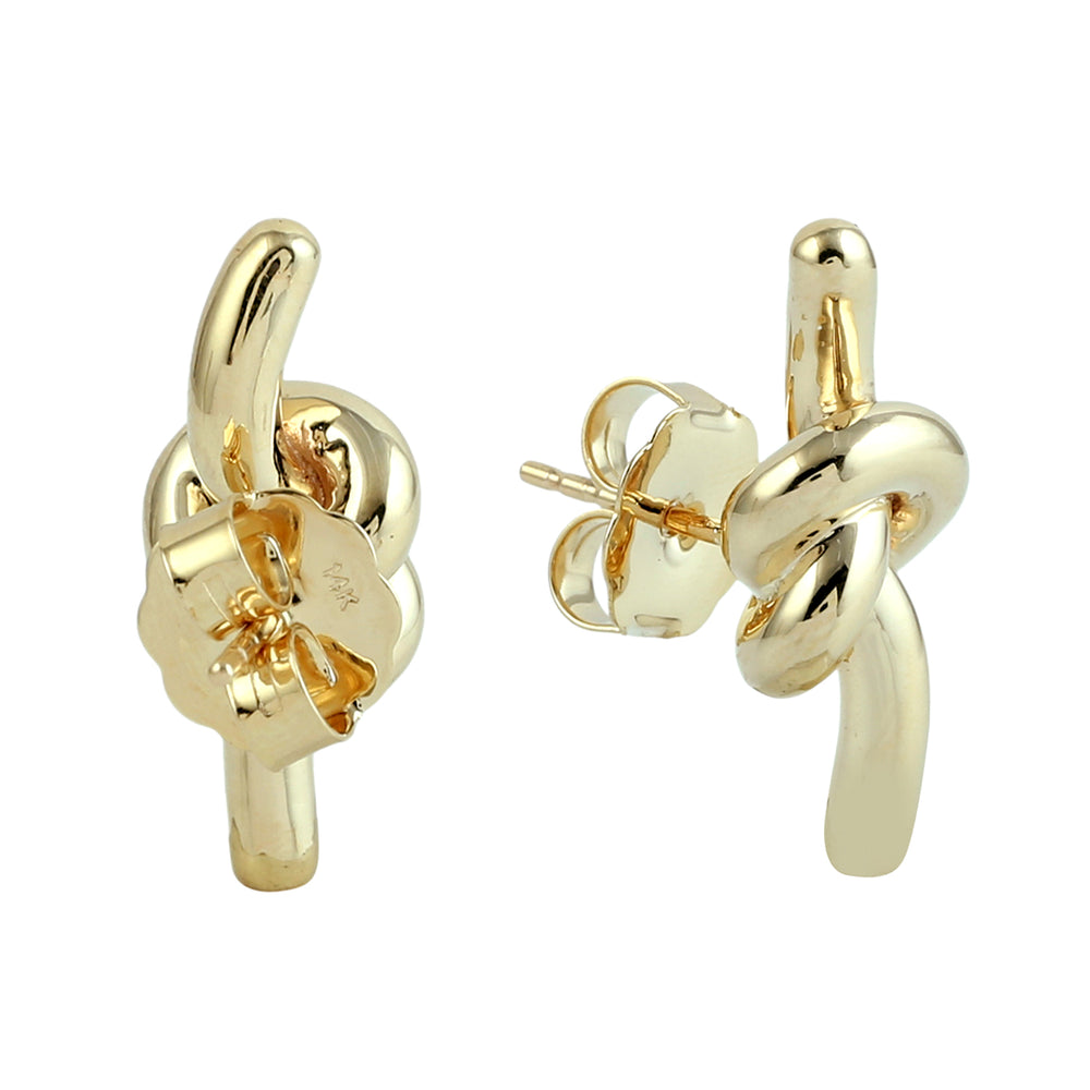 14k yellow gold knot earrings