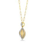 Marquise Shape Diamond Pendant Necklace In 14K Yellow Gold Gift For Her