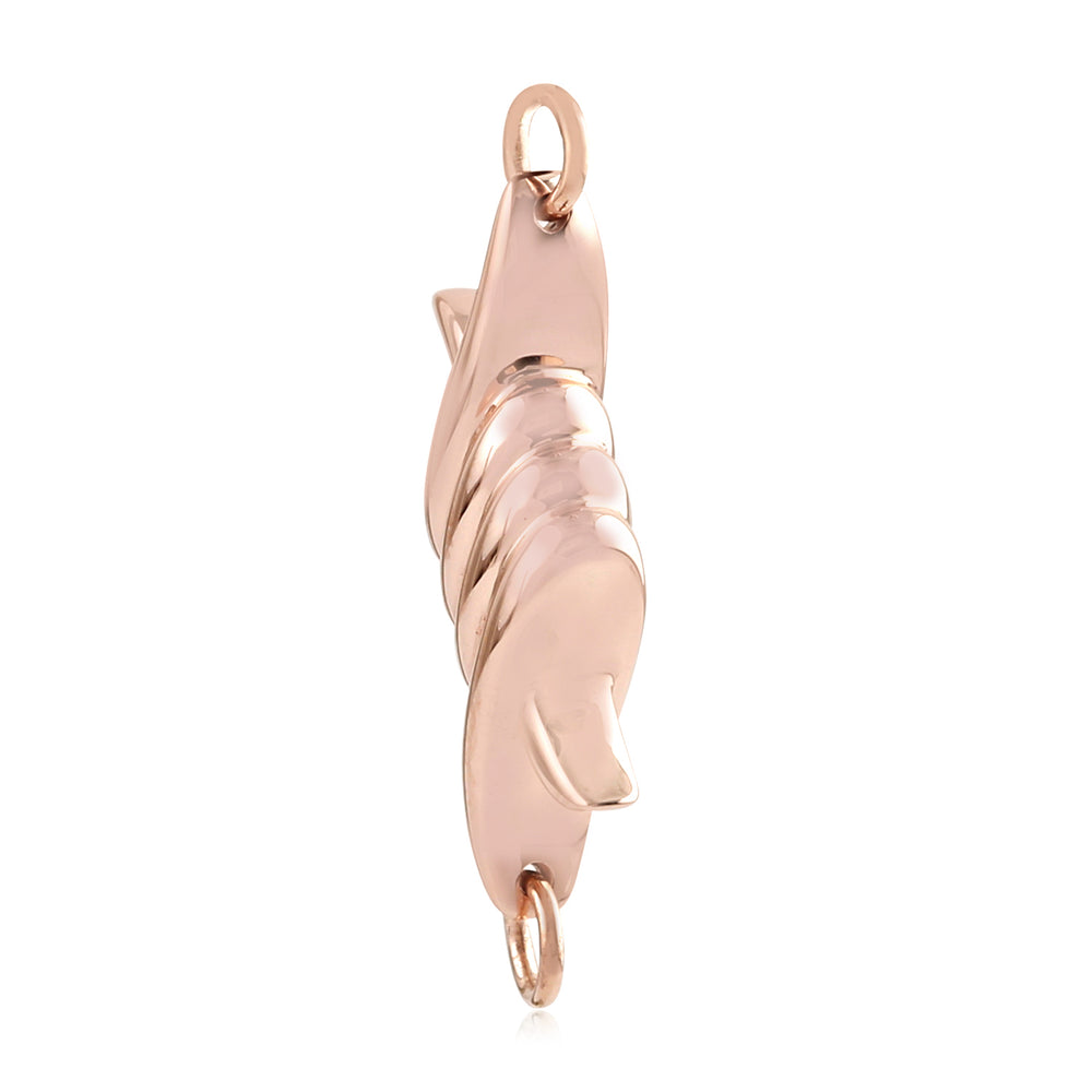 14K Rose Gold Handmade Designer Connector Finding