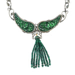 Feather Jade Diamond Topaz Beautiful Choker Necklace In 18k Gold Silver On sale