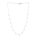 Natural Diamond Bead 18k White Gold Dot Ball Chain Necklace Dainty Jewelry On Sale