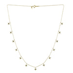 Beautiful Diamond Twinkle Star Design Dainty Necklace In 18k Gold On Sale