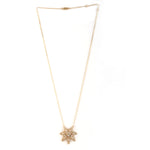 RoseCut Diamond Star Pendant Chain Necklace 18k Yellow Gold Handmade Jewelry