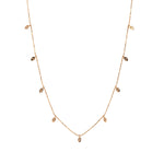 Natural Diamond By The Yard Necklace 18k Rose Gold Chain Jewelry