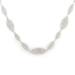 Micro Pave Diamond Marquise Shape Necklace Design Set In 14k White Gold Fine Jewelry For Her