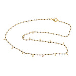 Natural Black Faceted Diamond By The Yard Necklace In 18k Yellow Gold